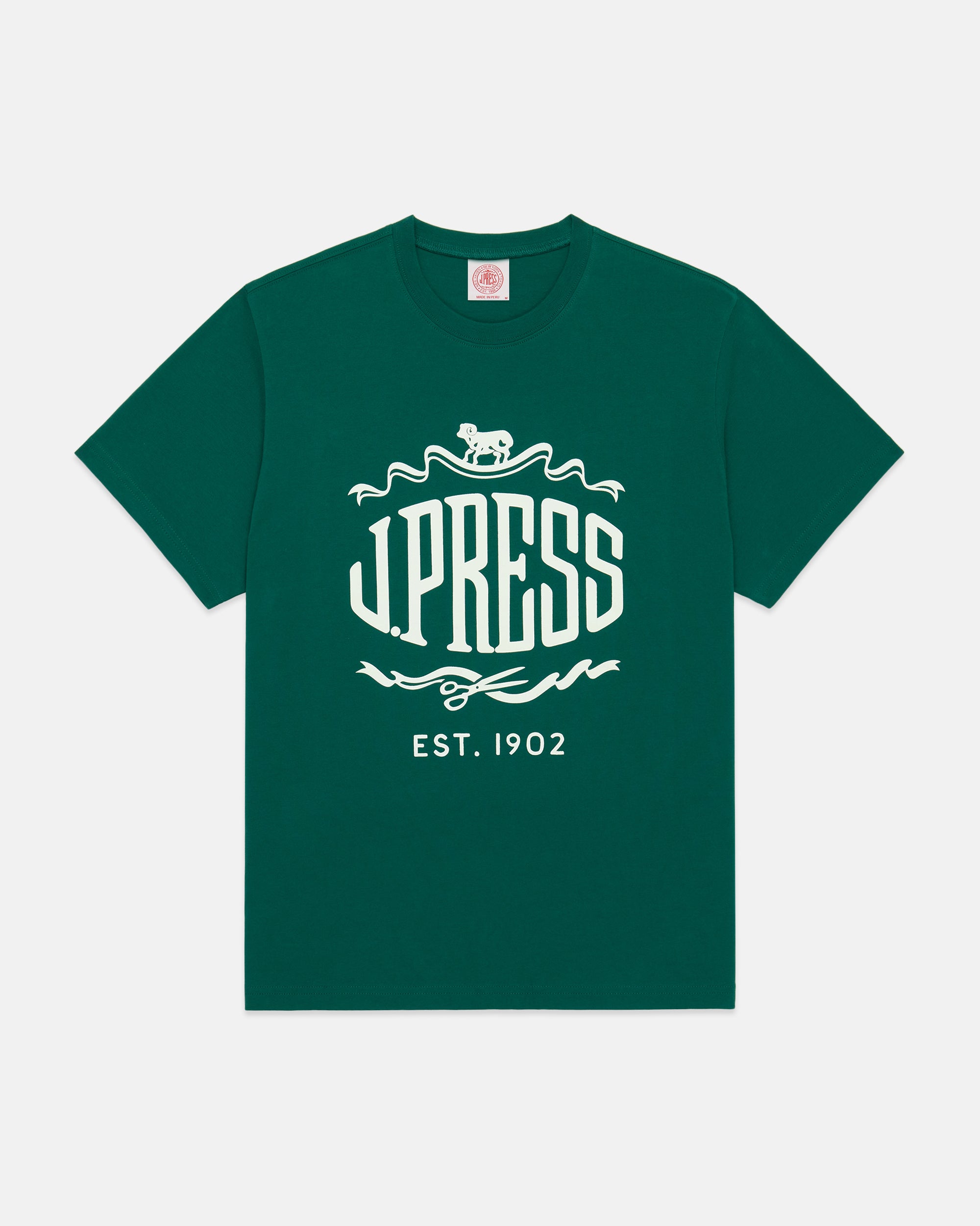 Hunter Green J. Press "Sheep & Shears" Logo T-Shirt