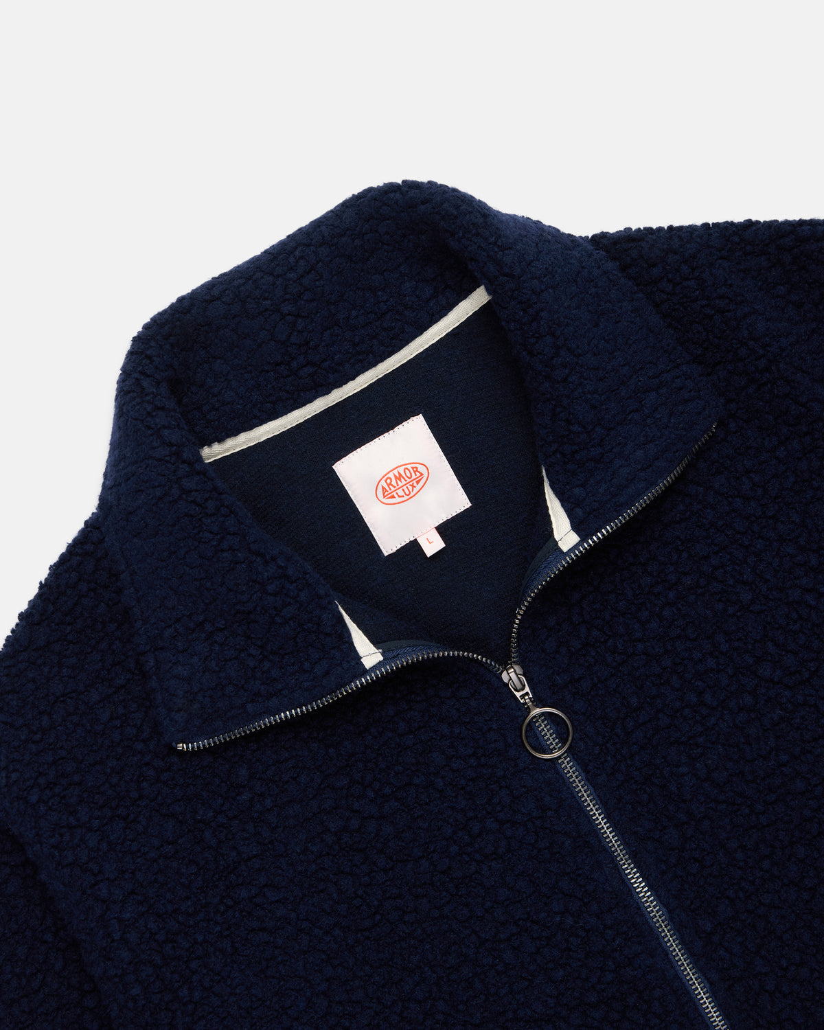 Armor-Lux Navy Sherpa Fleece Jacket