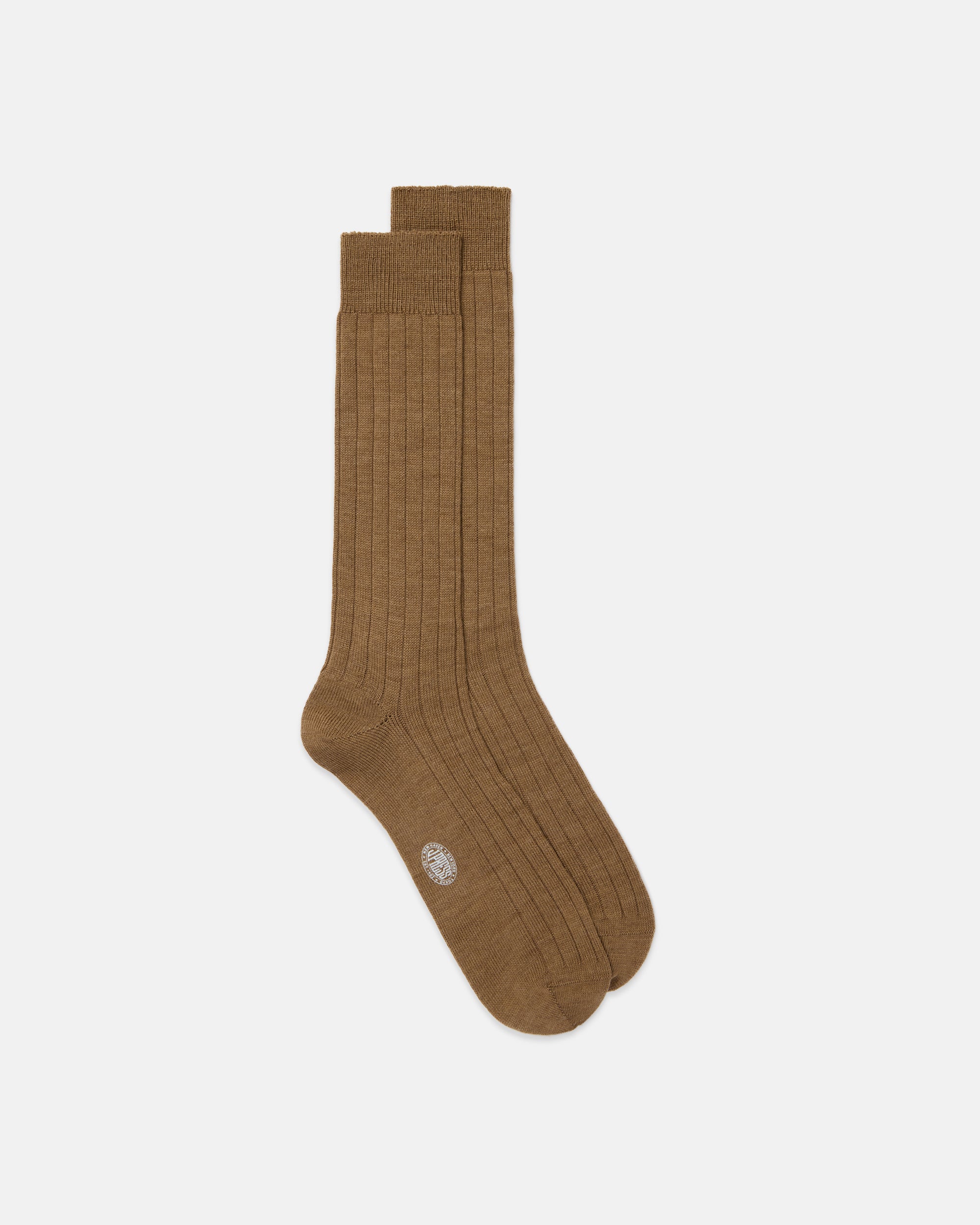 Made-in-Italy Camel Wool Mid-Calf Socks