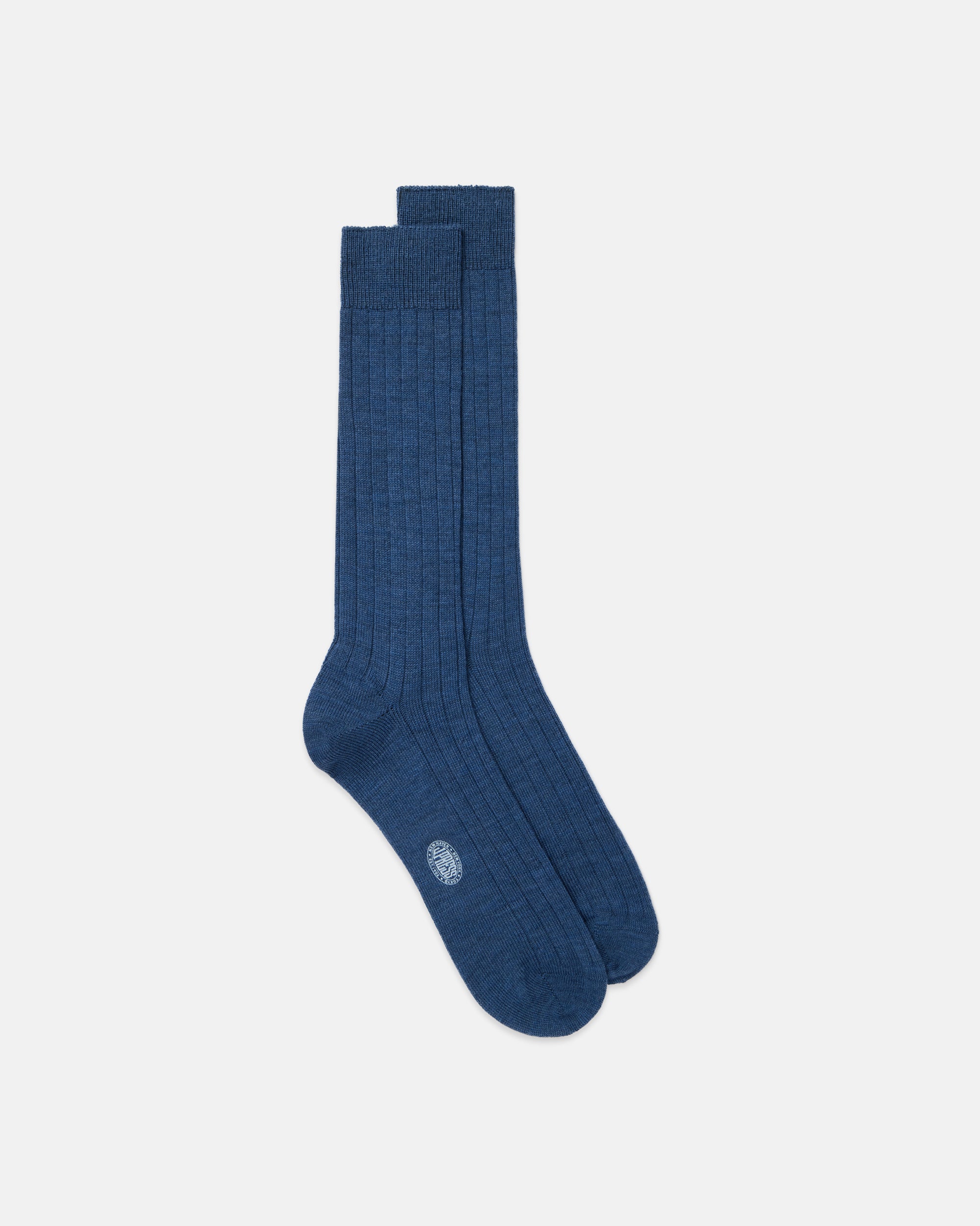 Made-in-Italy Light Blue Wool Mid-Calf Socks