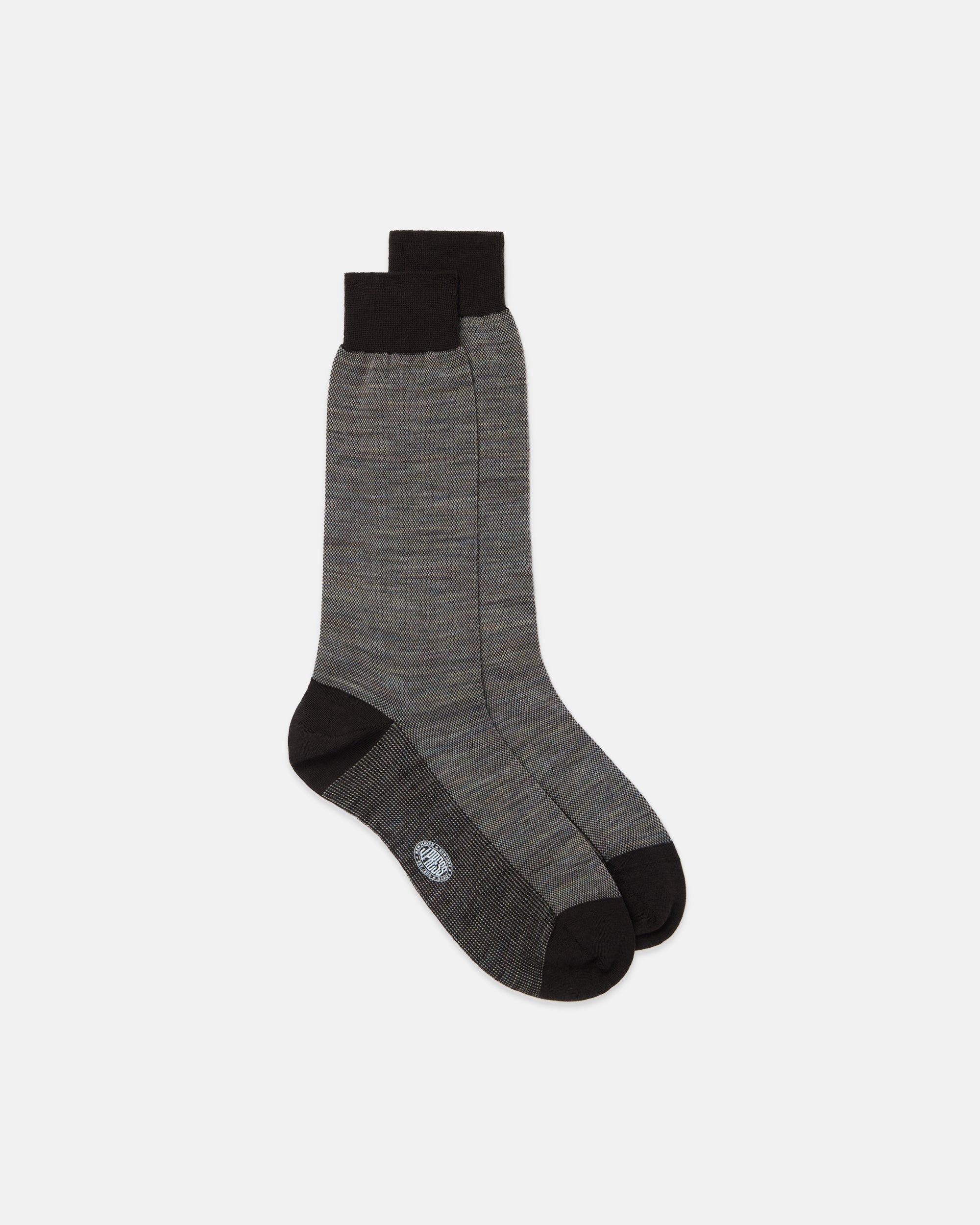 Made-in-Italy Multi Birdseye Wool Mid-Calf Socks