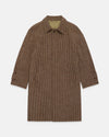Made-in-England Tan & Olive Houndscheck Harris Tweed Balmacaan