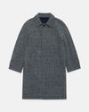 Made-in-England Black & White Herringbone Harris Tweed Balmacaan