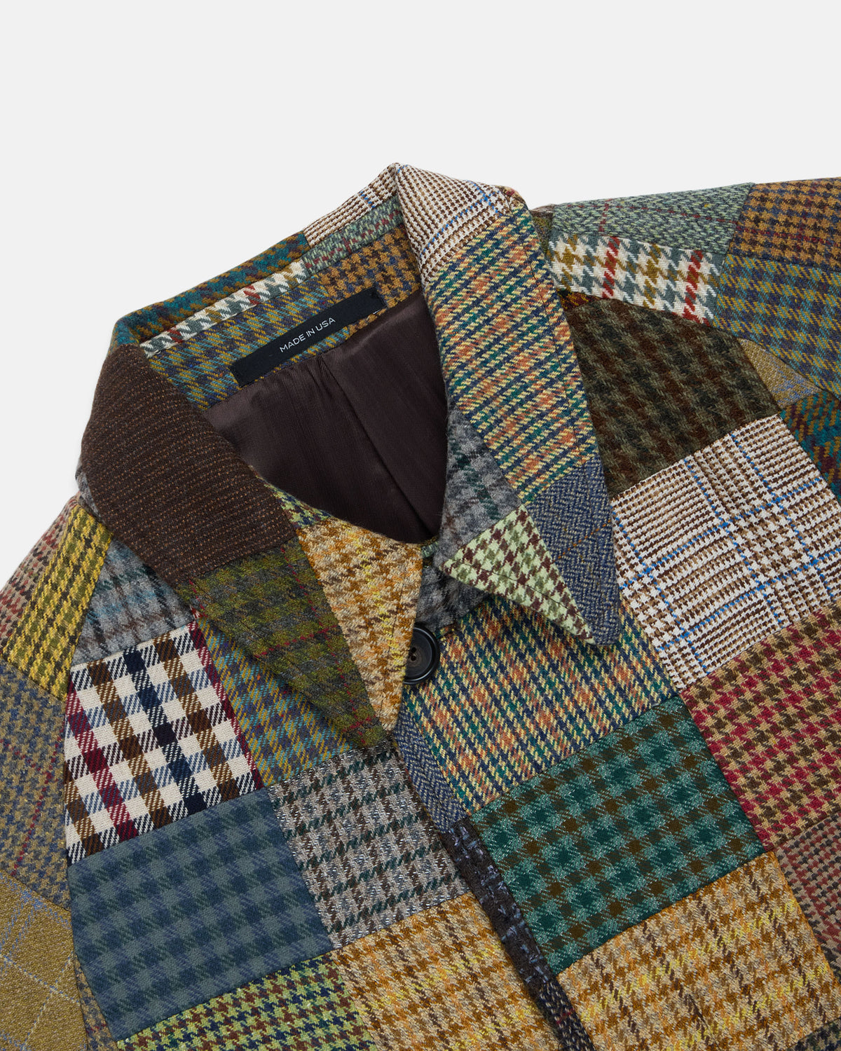 Made-in-USA Patchwork Tweed Balmacaan
