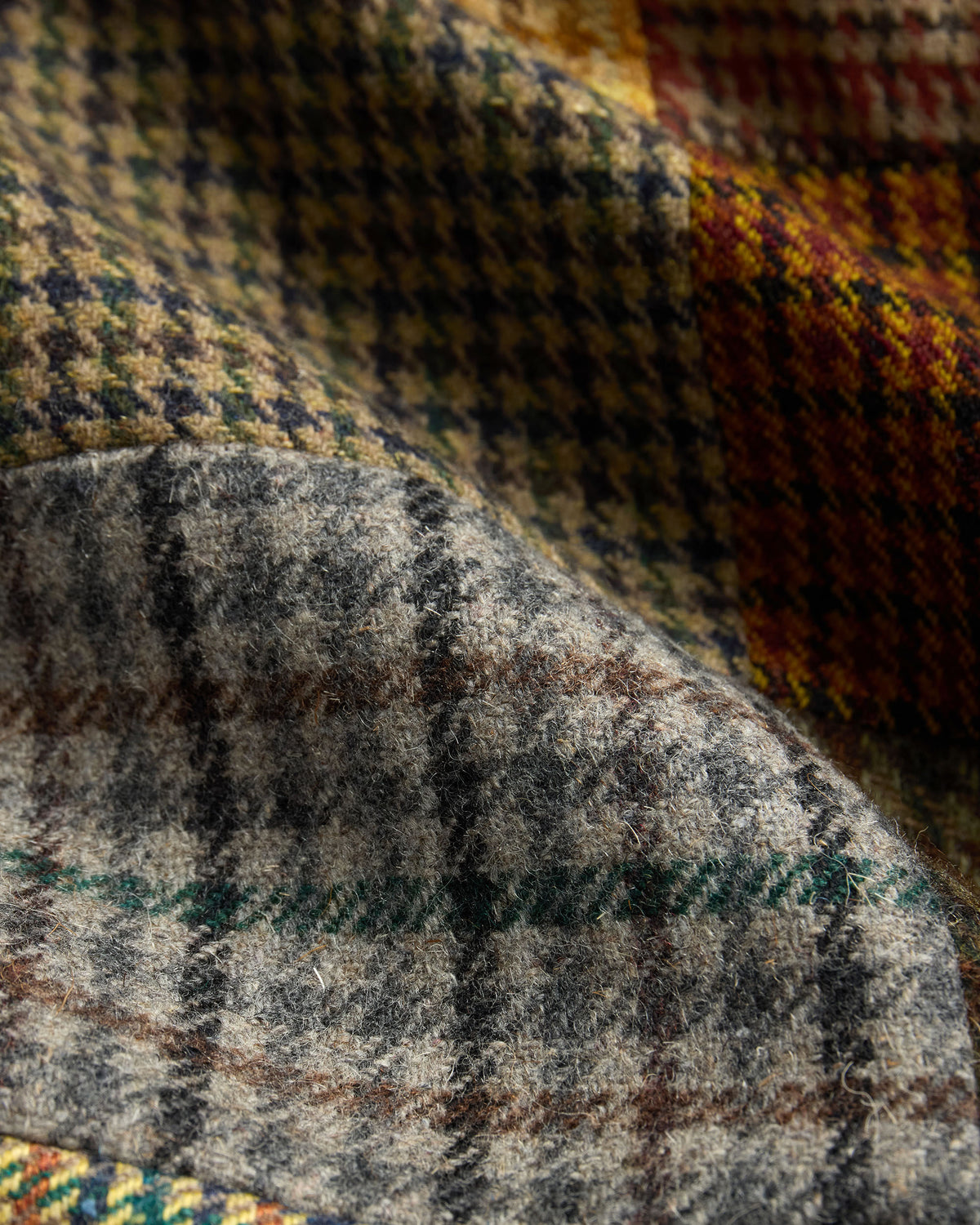 Made-in-USA Patchwork Tweed Balmacaan