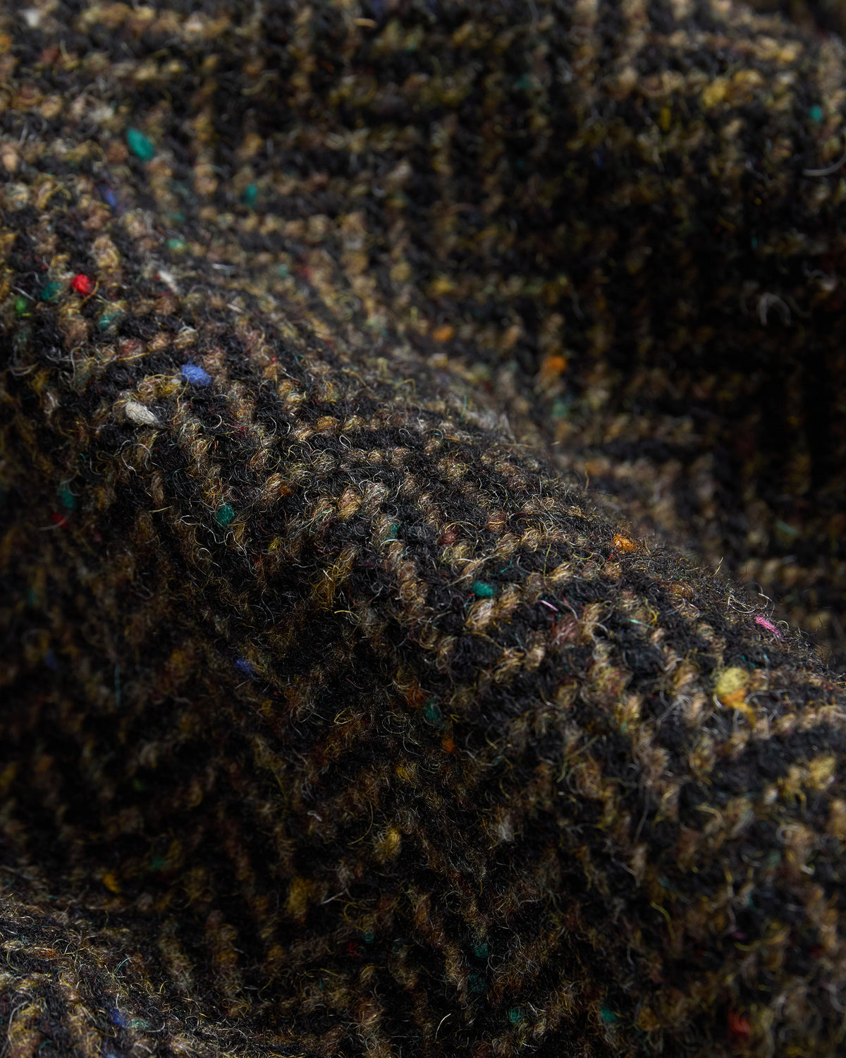 Made-in-Canada Dark Brown Donegal Herringbone Tweed Balmacaan
