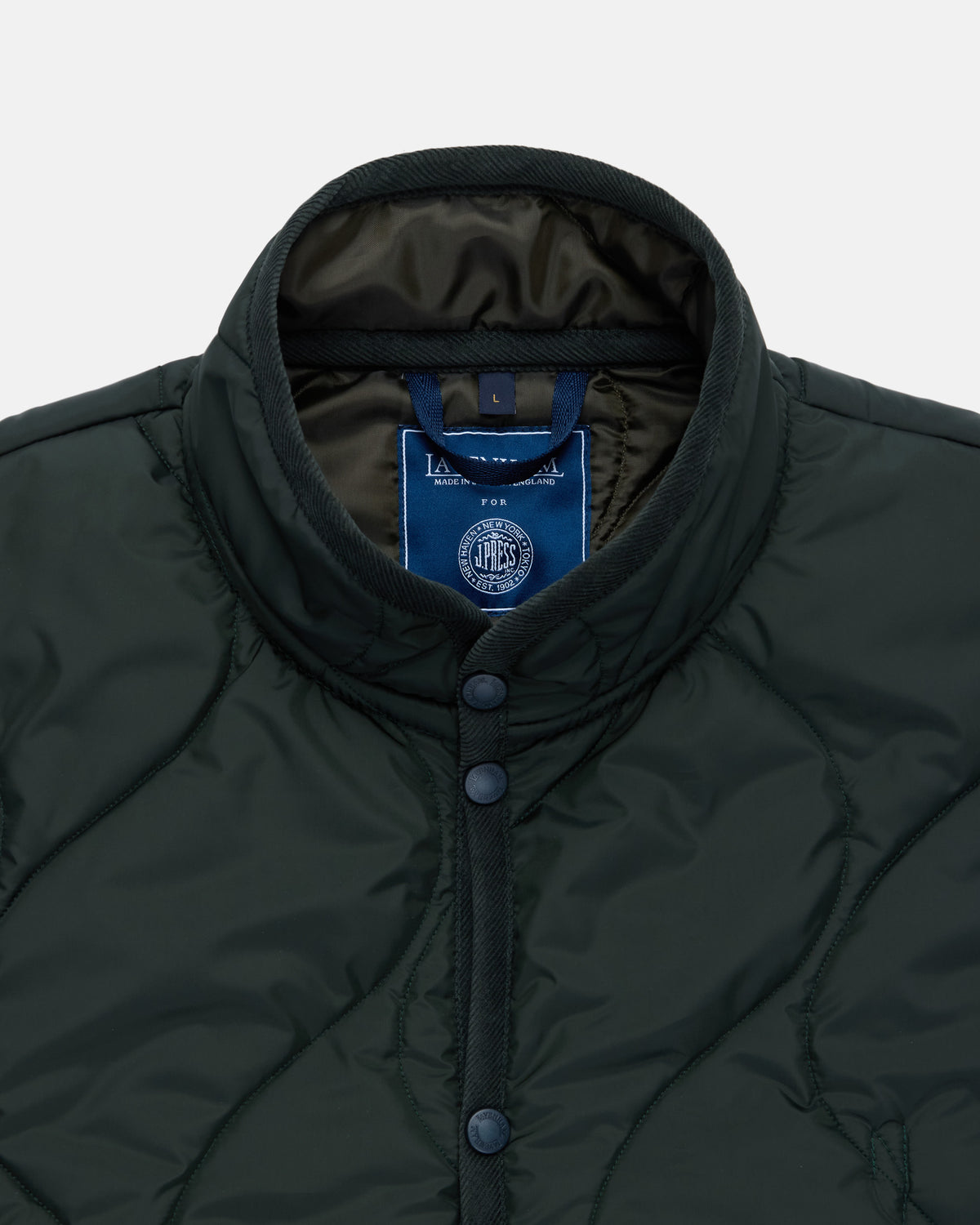 Made-in-England Lavenham Green Mickfield Quilted Gilet