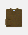 Made-in-Scotland Olive, Red & Blue Mix Shaggy Dog Sweater - Classic Fit