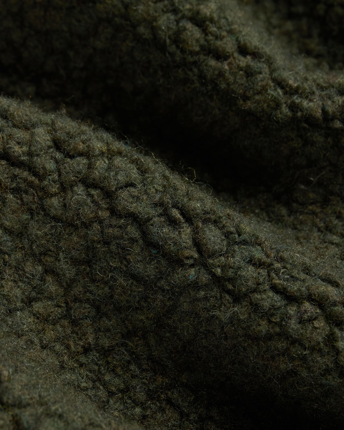 Armor-Lux Olive Sherpa Fleece Jacket