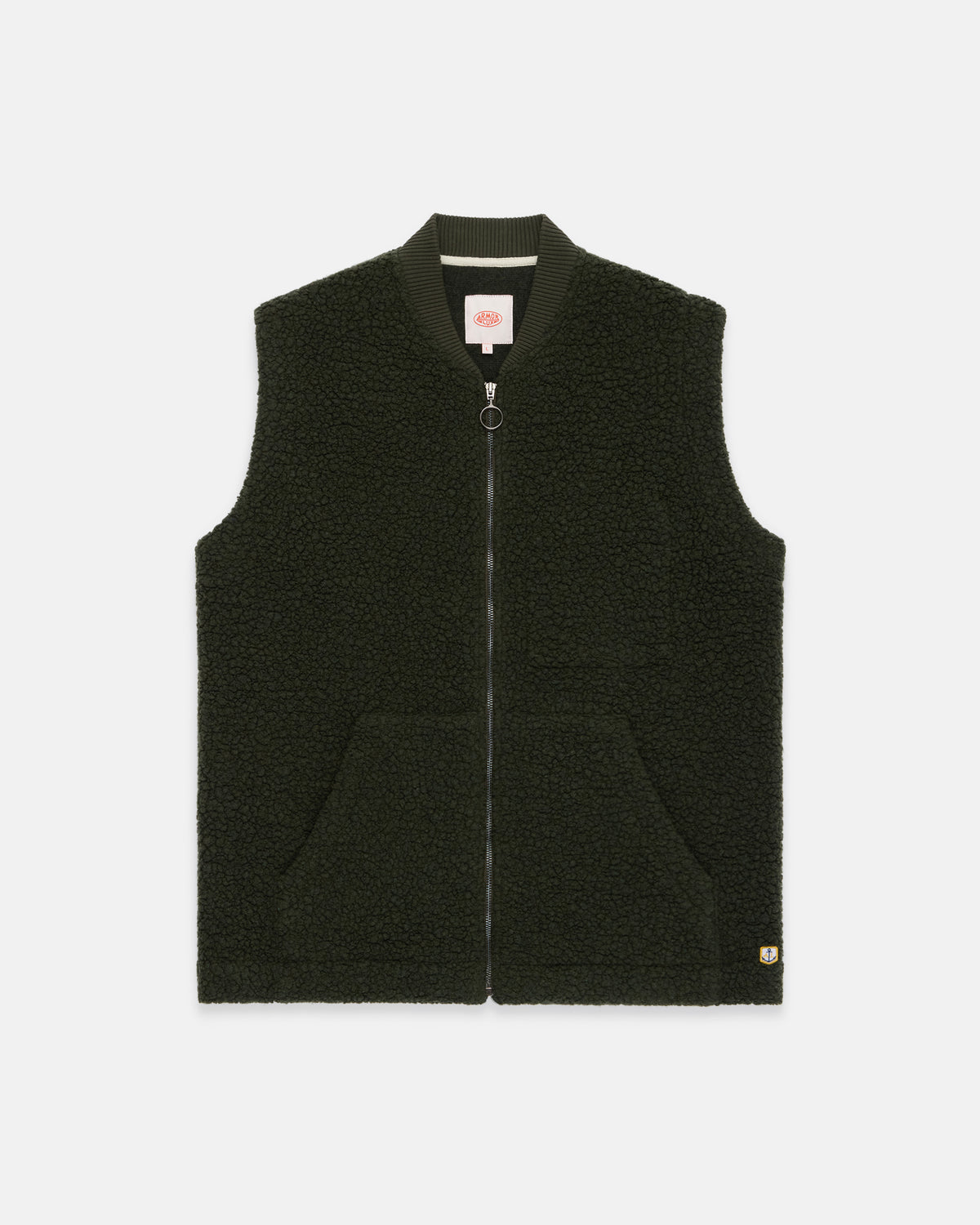 Armor-Lux Olive Sherpa Fleece Vest