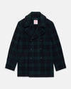 Made-in-England Blackwatch Tartan Melton Wool Peacoat