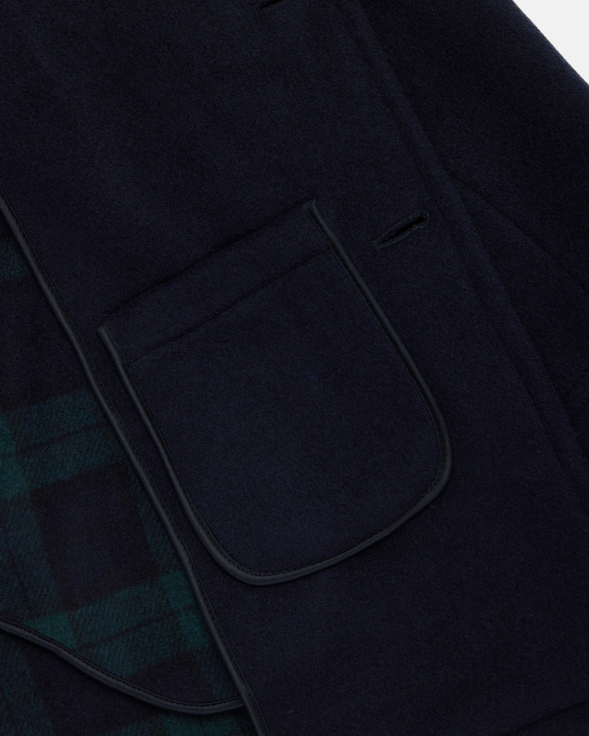 Made-in-England Navy Melton Wool Peacoat