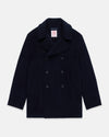 Made-in-England Navy Melton Wool Peacoat
