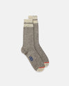 Made-in-UK Silver & Orange British Wool Socks