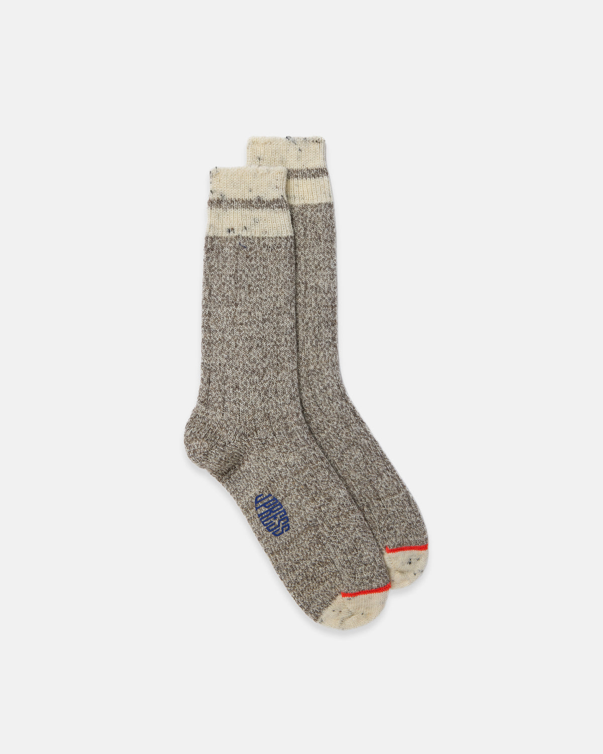 Made-in-UK Silver & Orange British Wool Socks