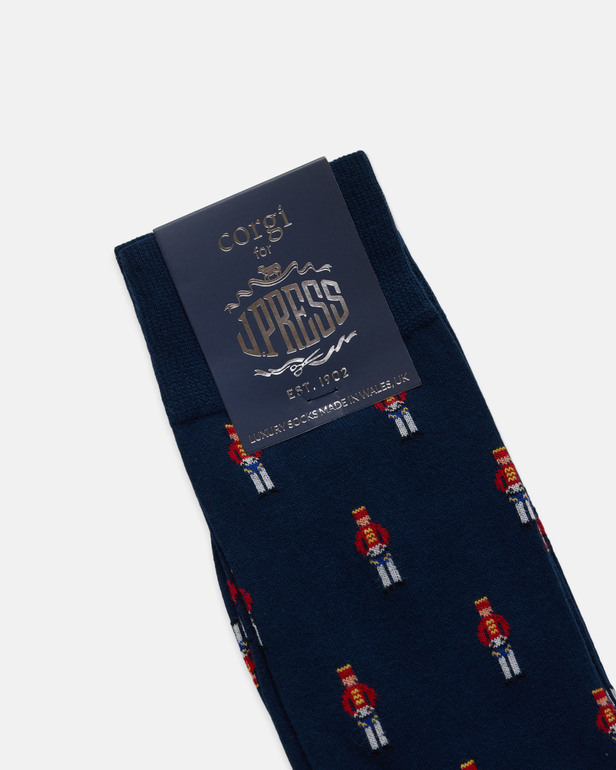 Made-in-UK Navy Toy Soldiers Motif Cotton Socks