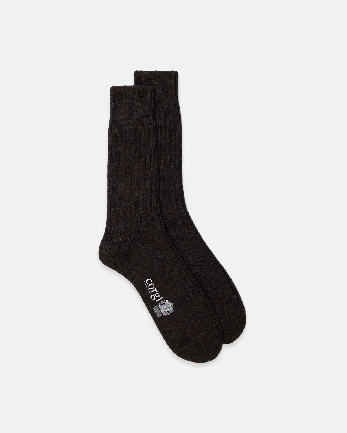Made-in-UK Brown Donegal Wool Socks