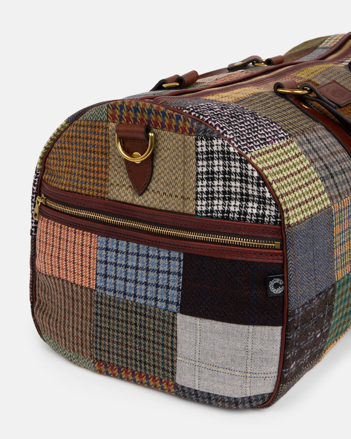Made-in-England Patchwork Tweed Duffle Bag