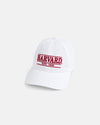 Harvard White Three-Bar Dad Hat