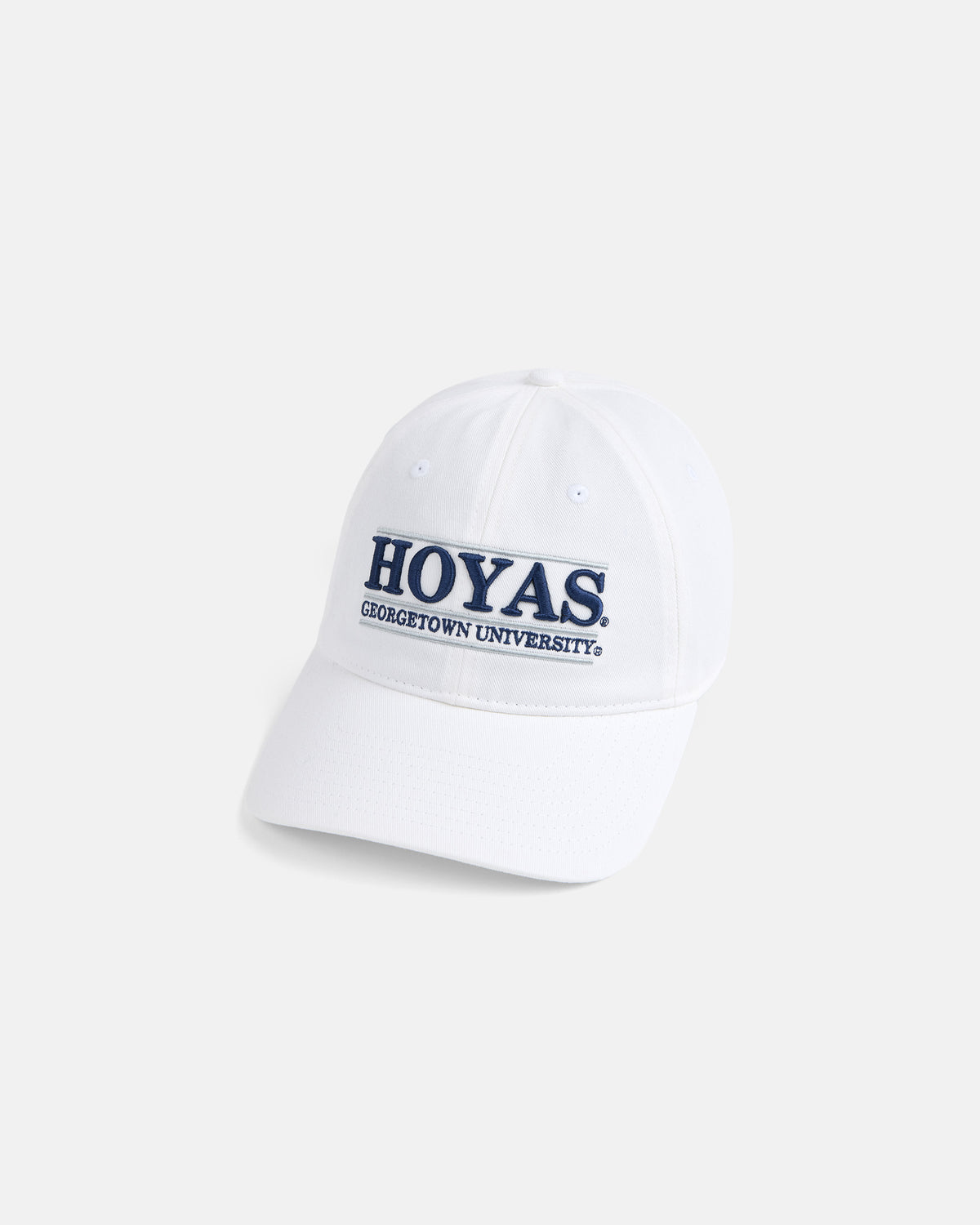 Georgetown Hoyas White Three-Bar Dad Hat