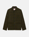 Made-in-England Olive Windowpane Harris Tweed Chore Jacket