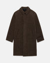 Made-in-USA Brown Herringbone Tweed Balmacaan