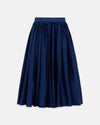 Made-in-USA Women's Navy Silk Taffeta Ball Skirt