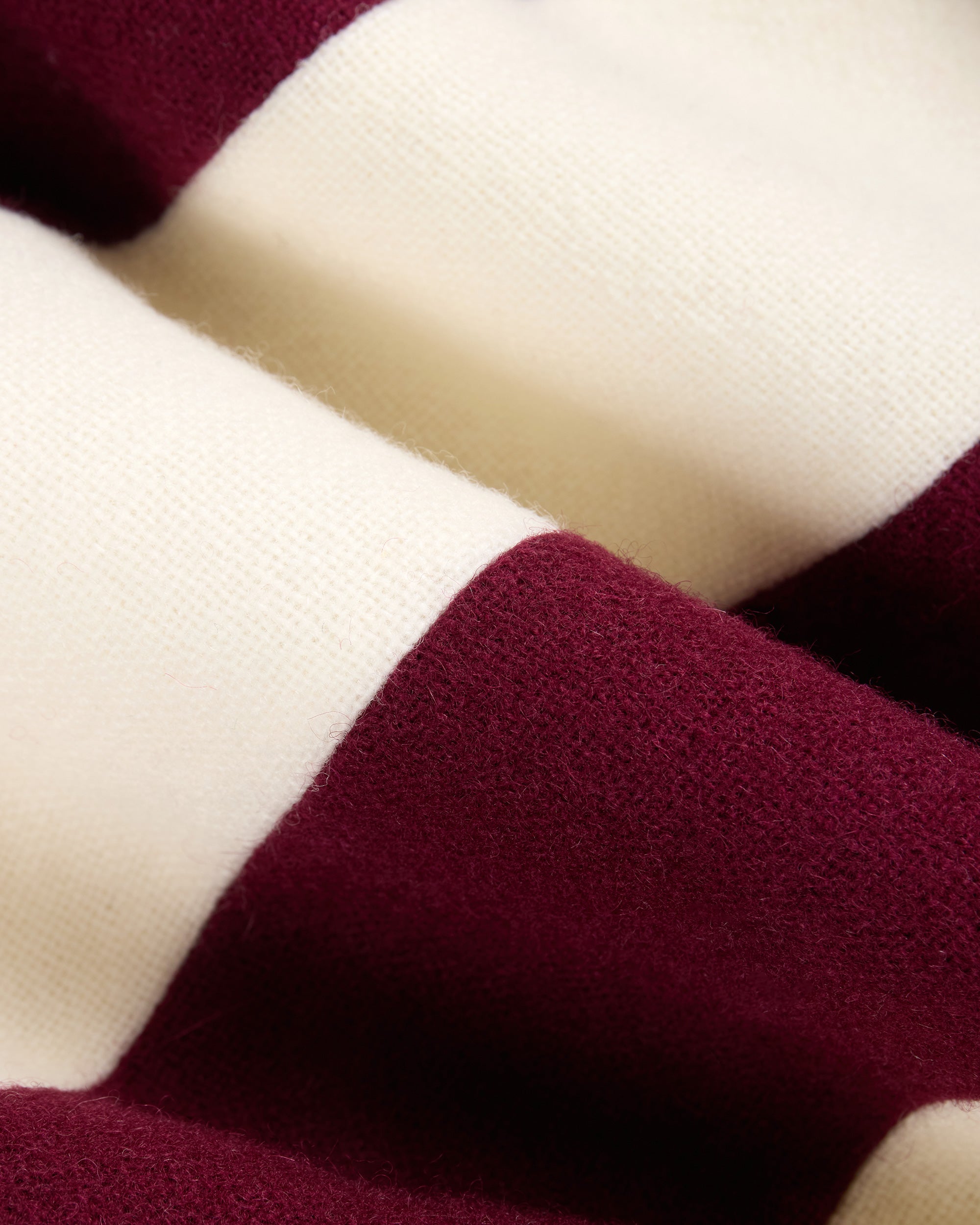 Made-in-England Burgundy & White Wool Schoolboy Muffler