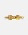 Made-in-UK Yellow Printed Pine Silk Bow Tie