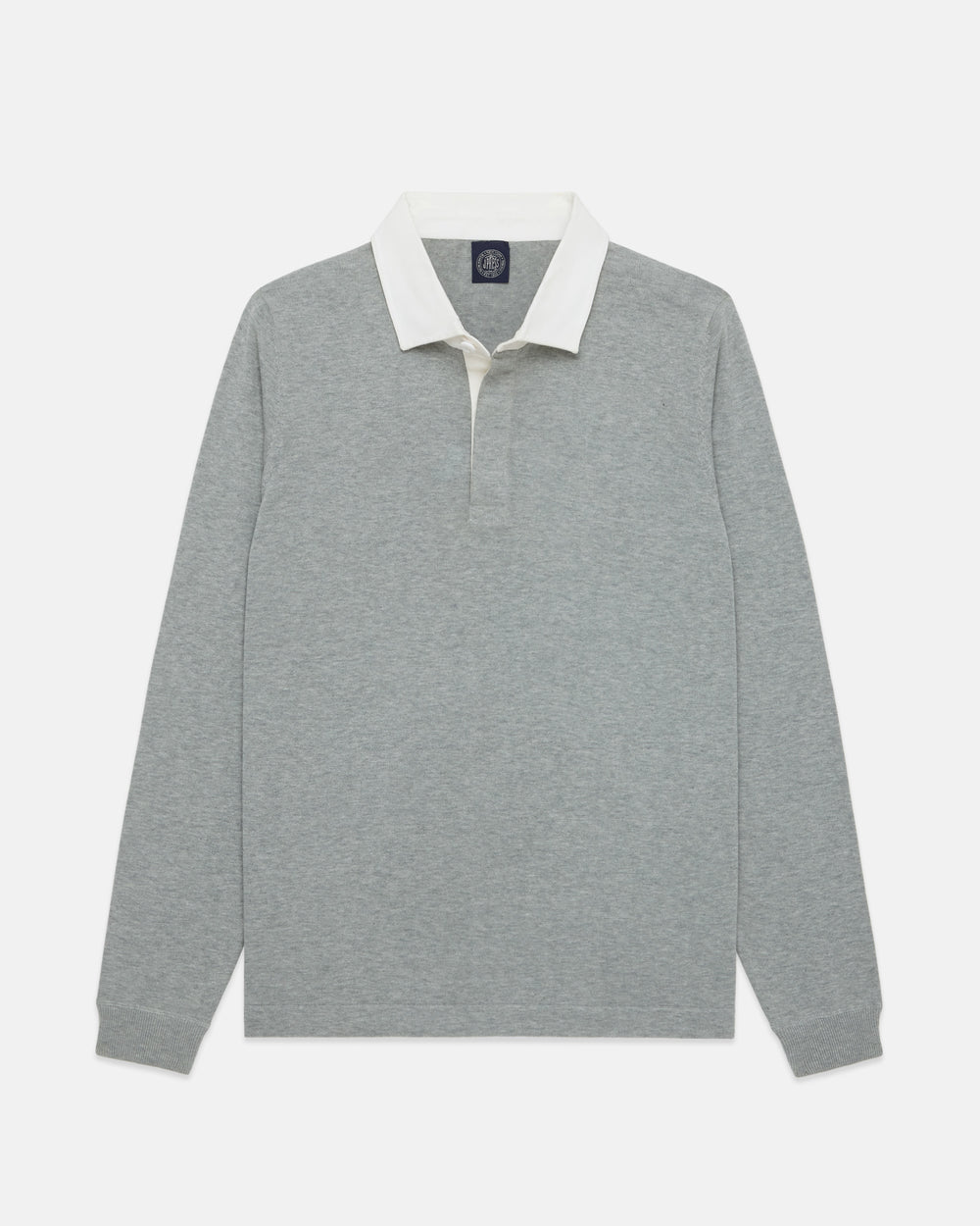 Light Grey High-Twist Cotton Rugby Sweater