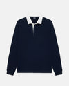 Navy High-Twist Cotton Rugby Sweater