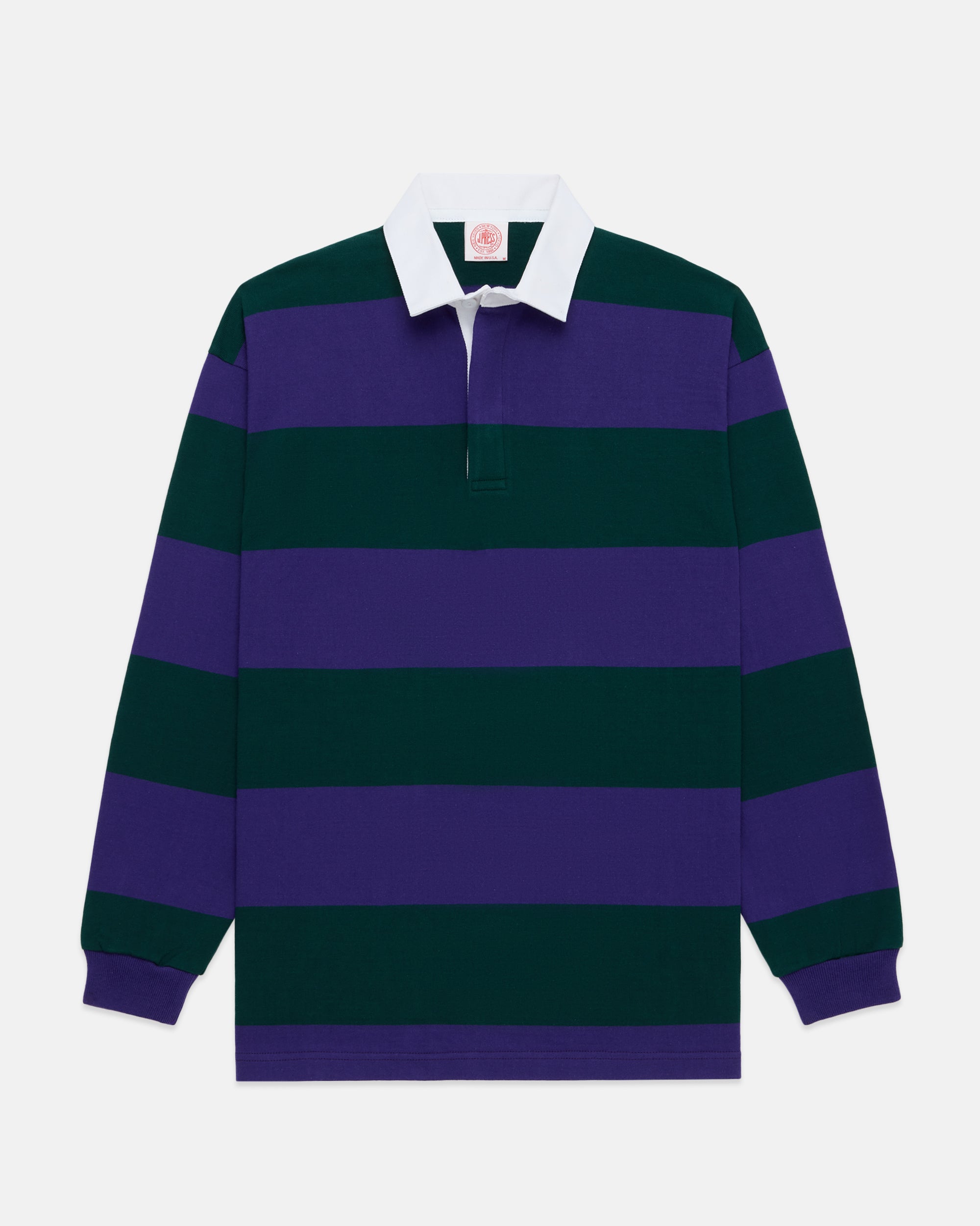 Made-in-USA Purple Guard Stripe Cotton Rugby