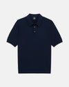 Navy High-Twist Cotton Polo - Trim Fit