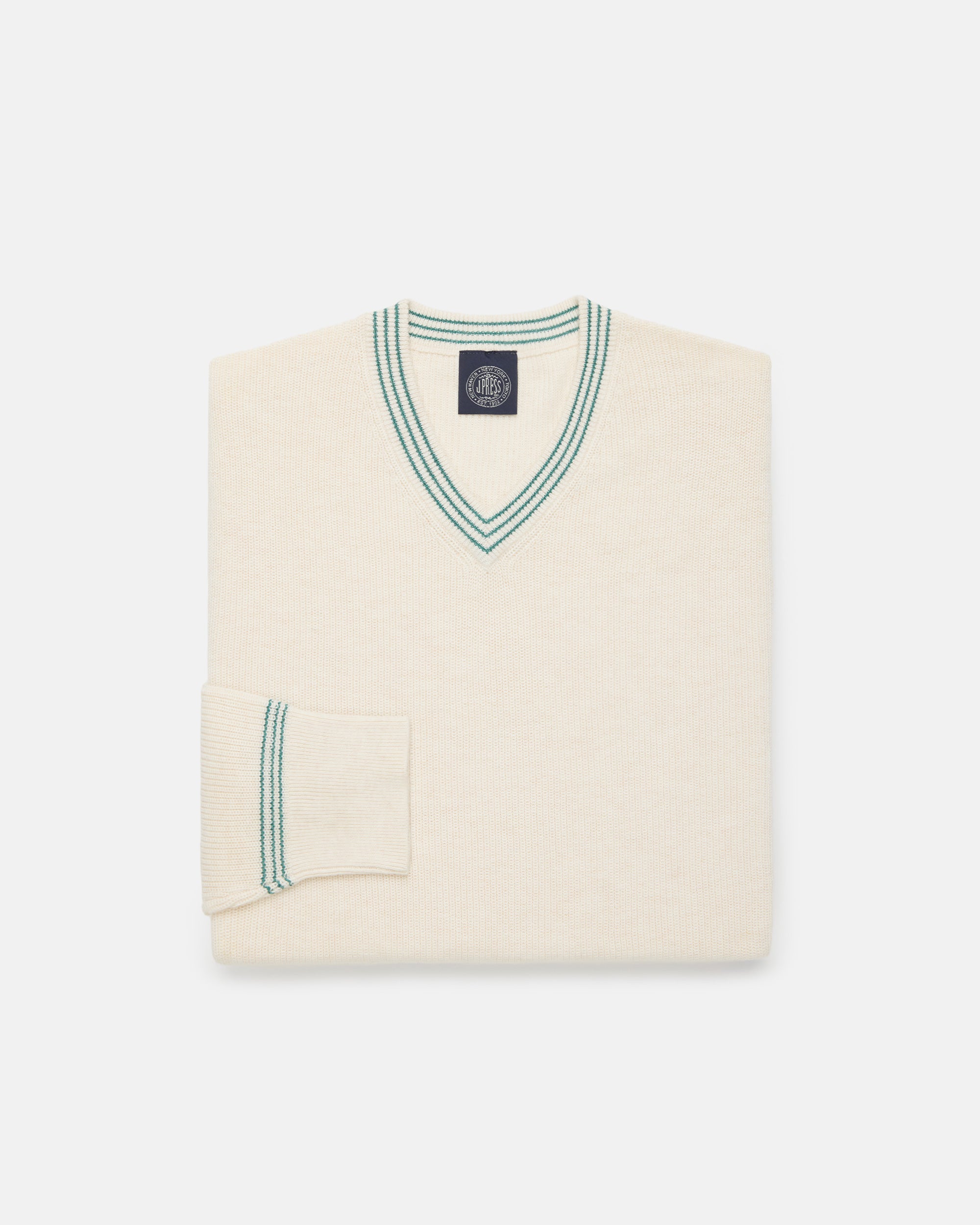 Cotton-Cashmere Cricket Sweater - Trim Fit