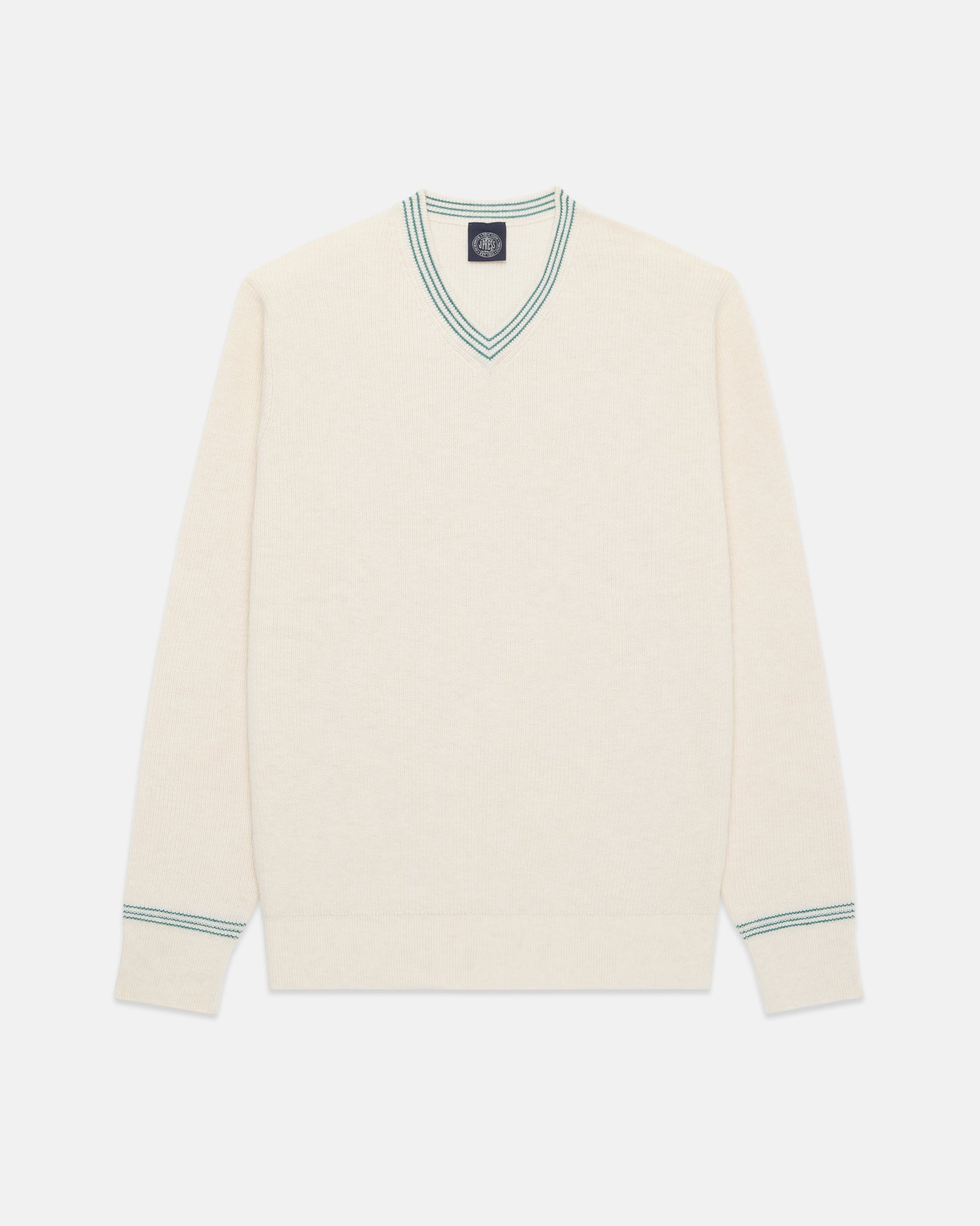 Cotton-Cashmere Cricket Sweater - Trim Fit