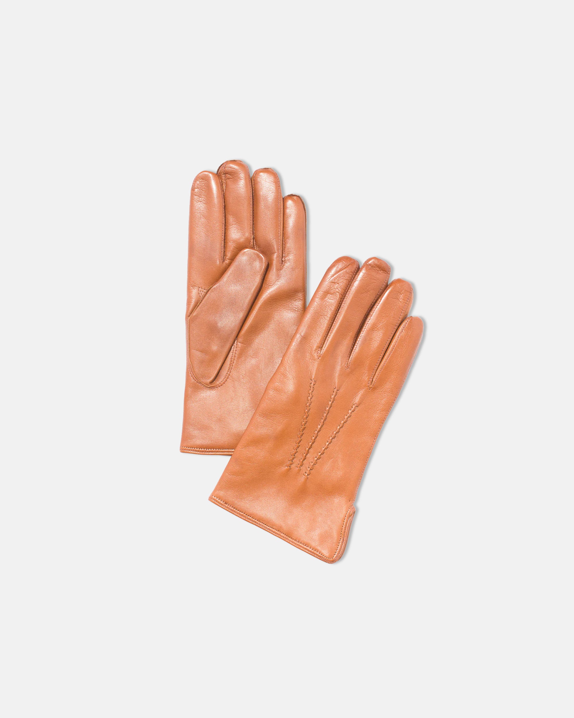 Cognac Nappa Leather Gloves | Men's Leather Gloves - J. Press