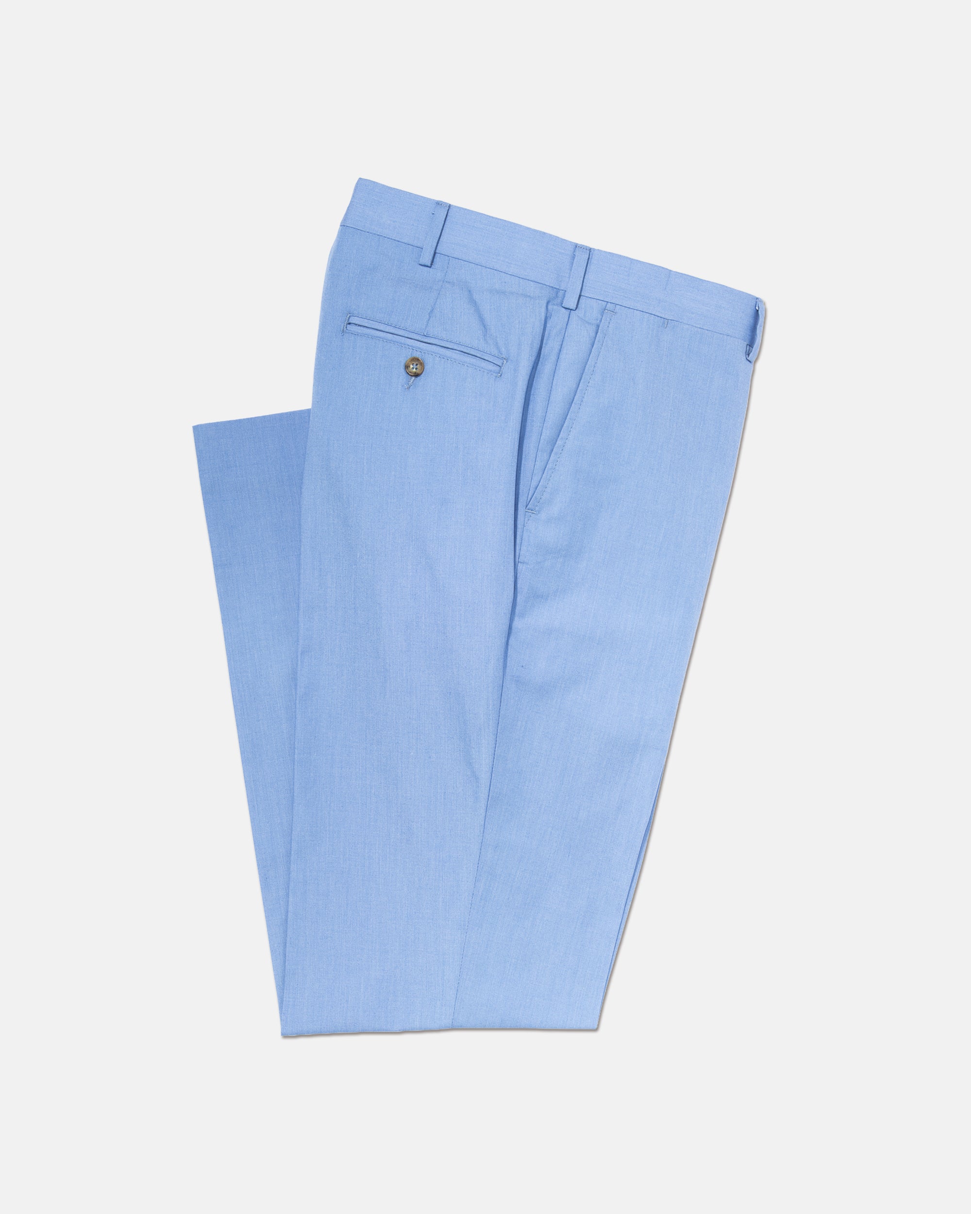 Light Blue Melange Classic Poplin Trouser