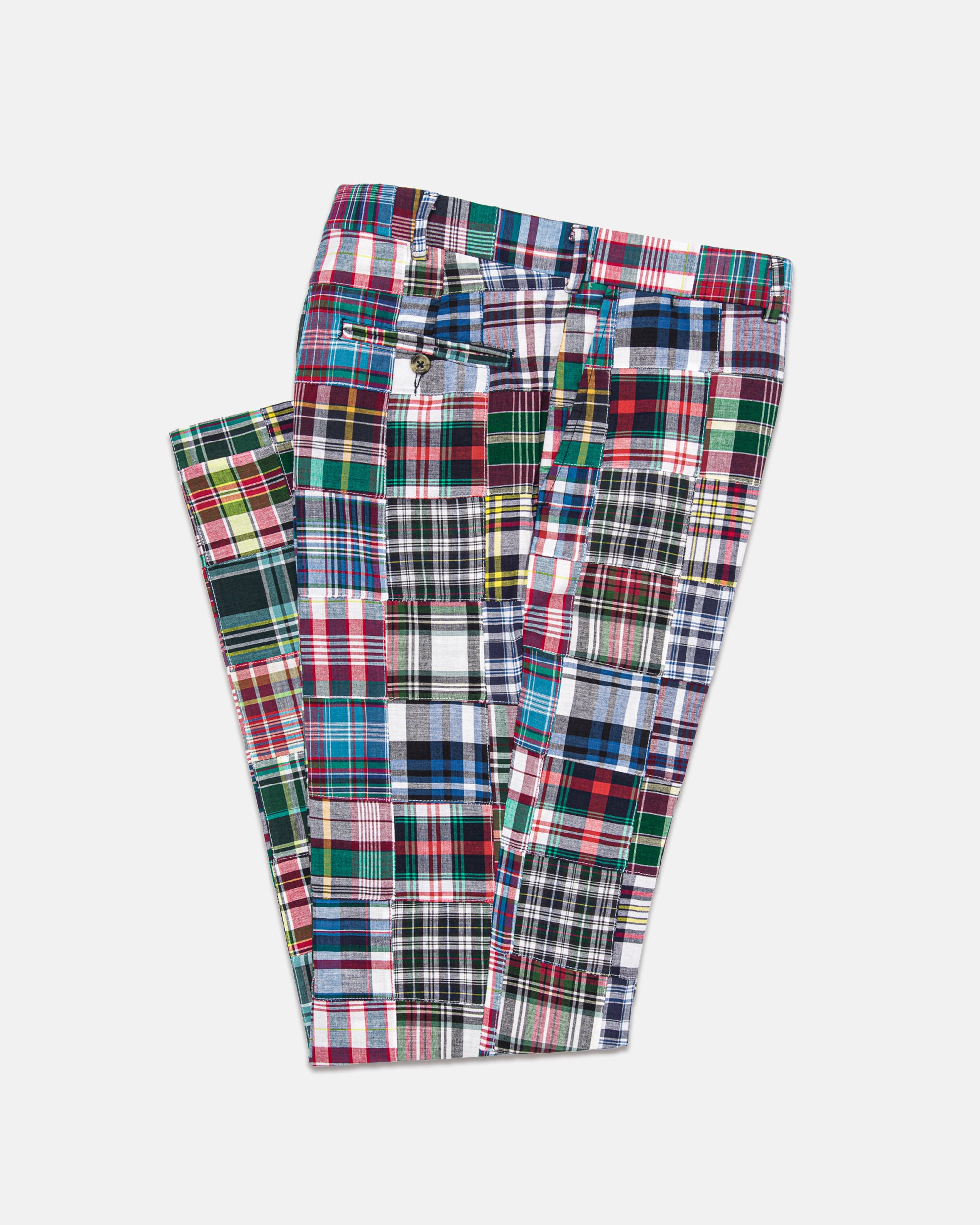 Made-in-USA Patchwork Authentic Madras Trousers