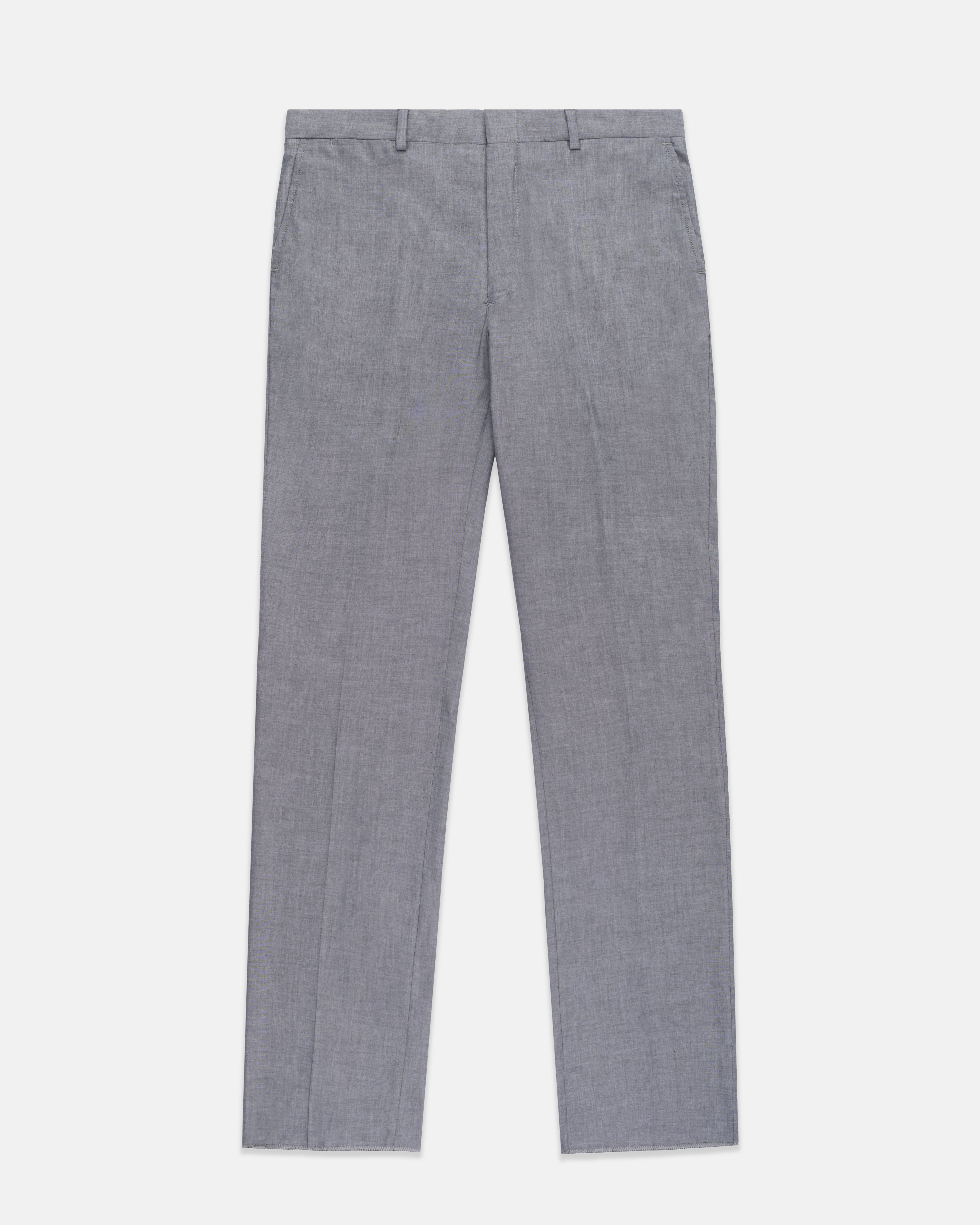 Made-in-USA Navy Cotton Chambray Trouser