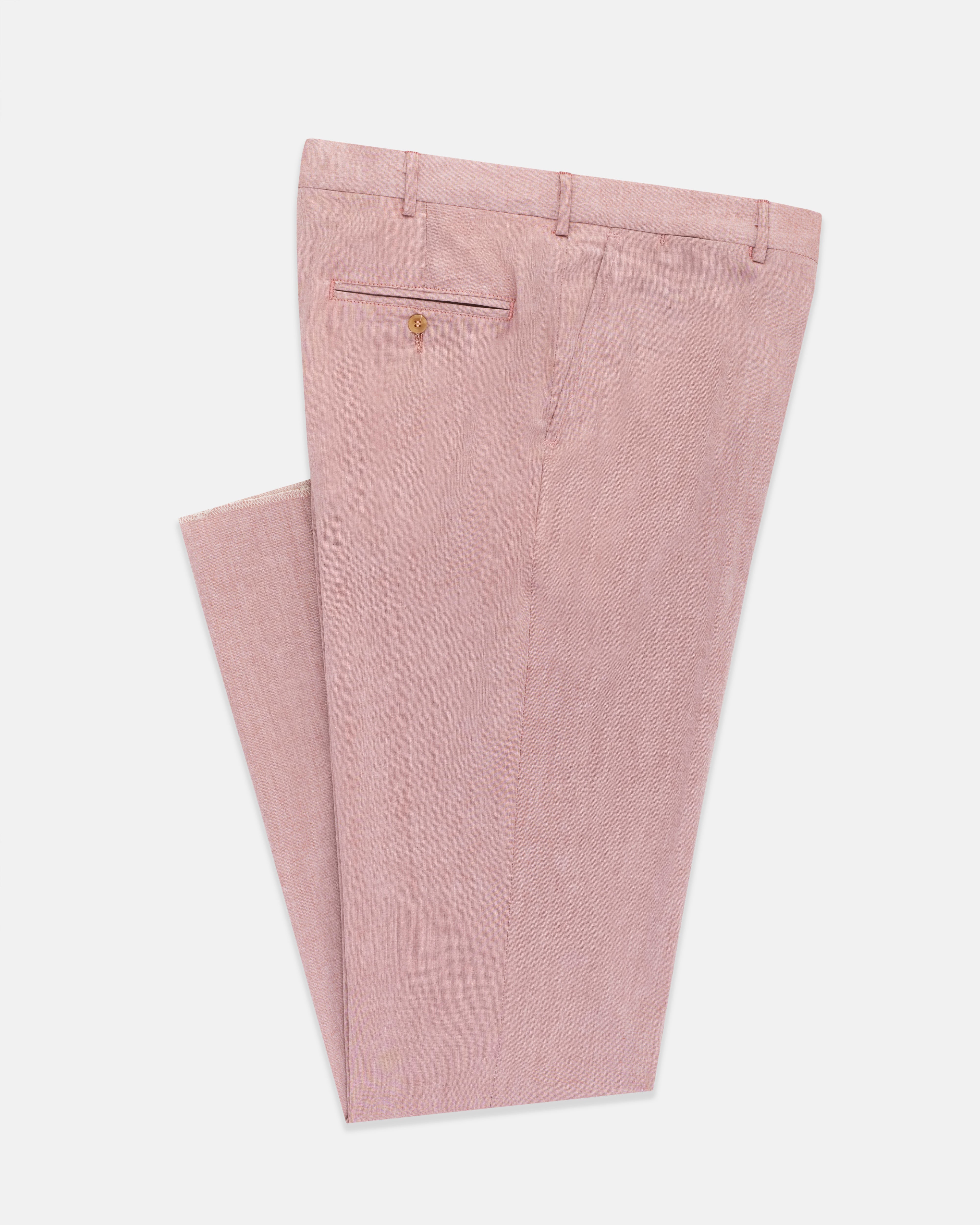 Made-in-USA Red Cotton Chambray Trouser