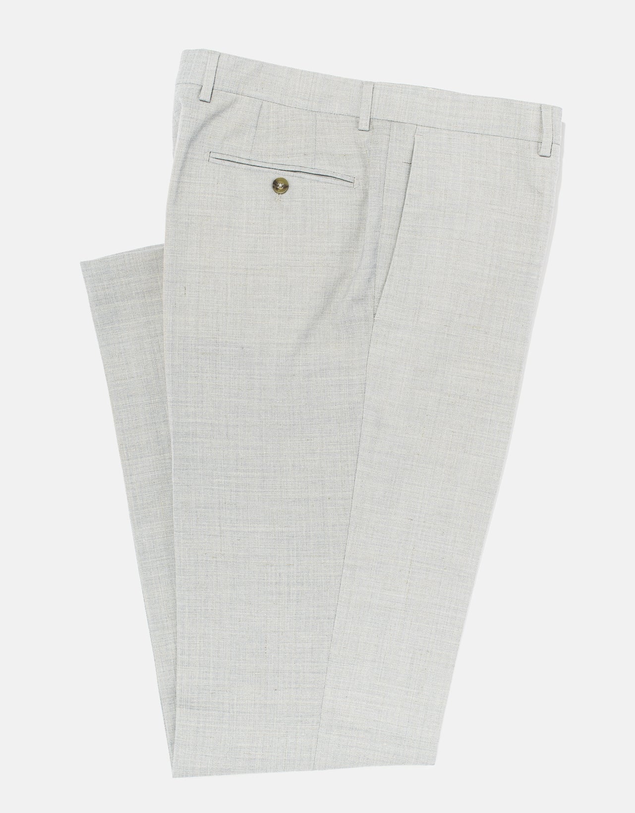 GREY CRASH LINEN TROUSERS - CLASSIC FIT