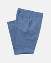 Made-in-Canada Medium Blue Crash Linen Trouser