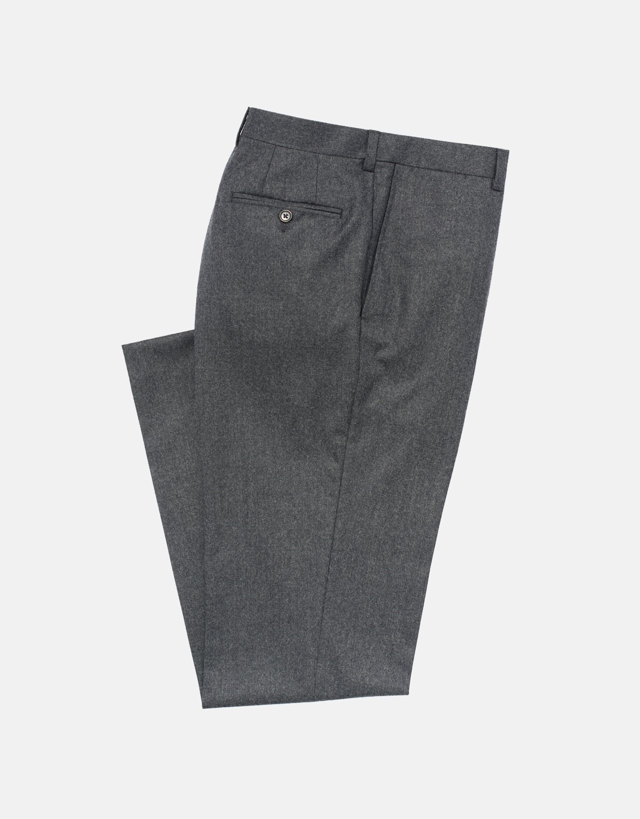 Med Grey Wool Flannel Trousers | J. PRESS