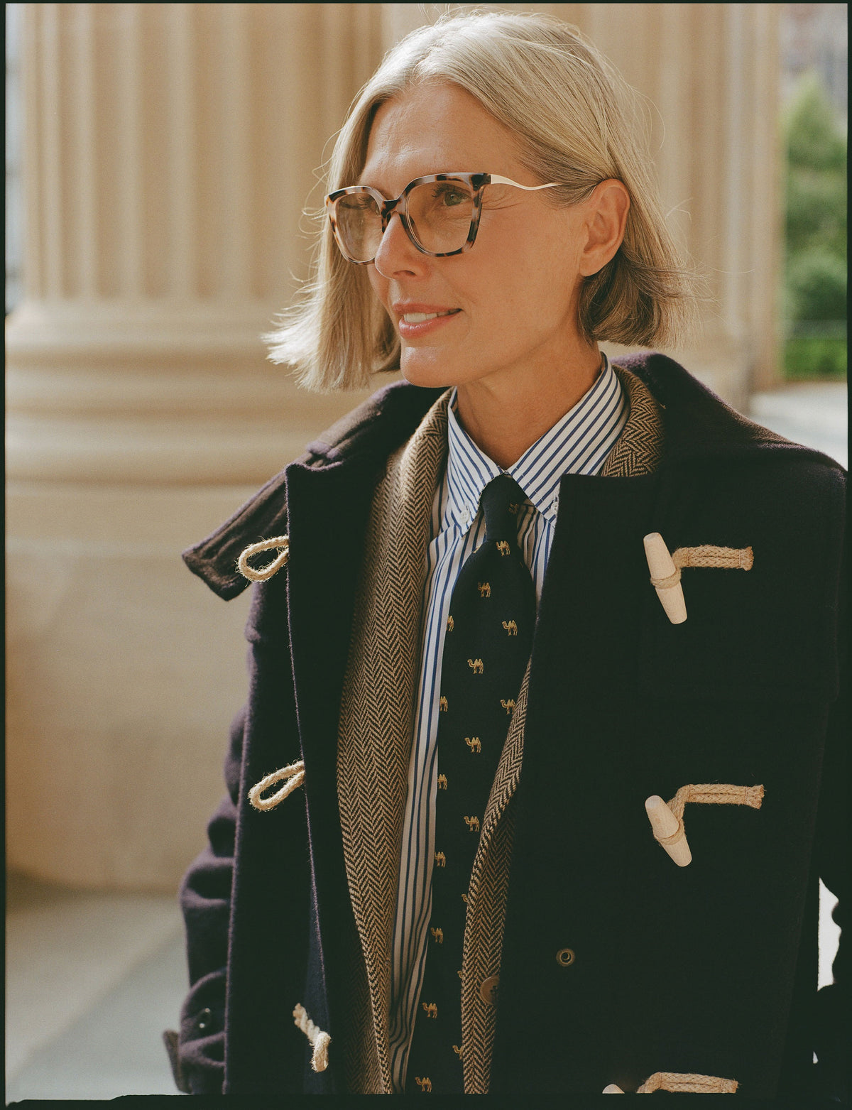 Made-in-England Women's Navy Original Monty Duffle Coat