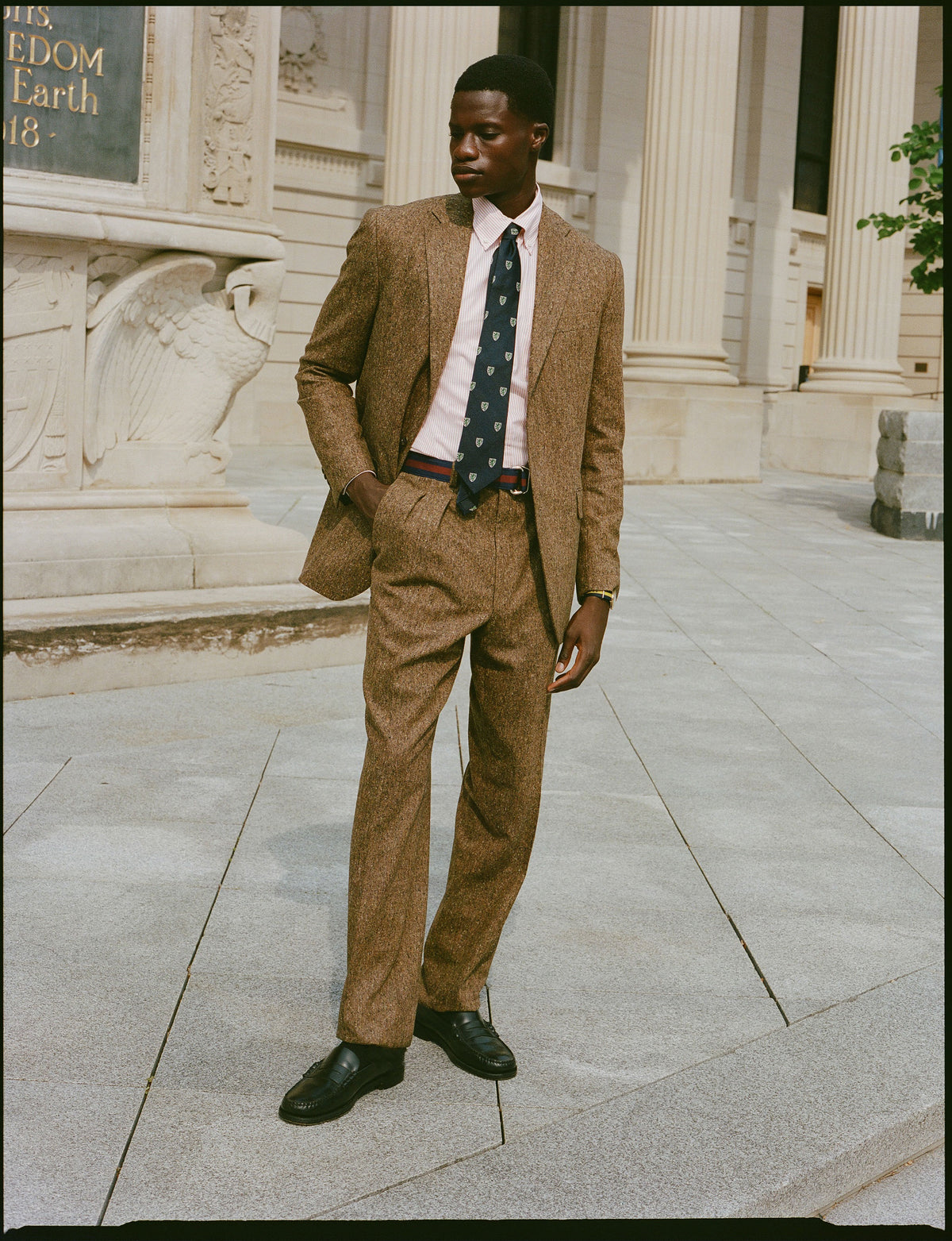 Made-in-Canada Brown Donegal Tweed Sport Coat