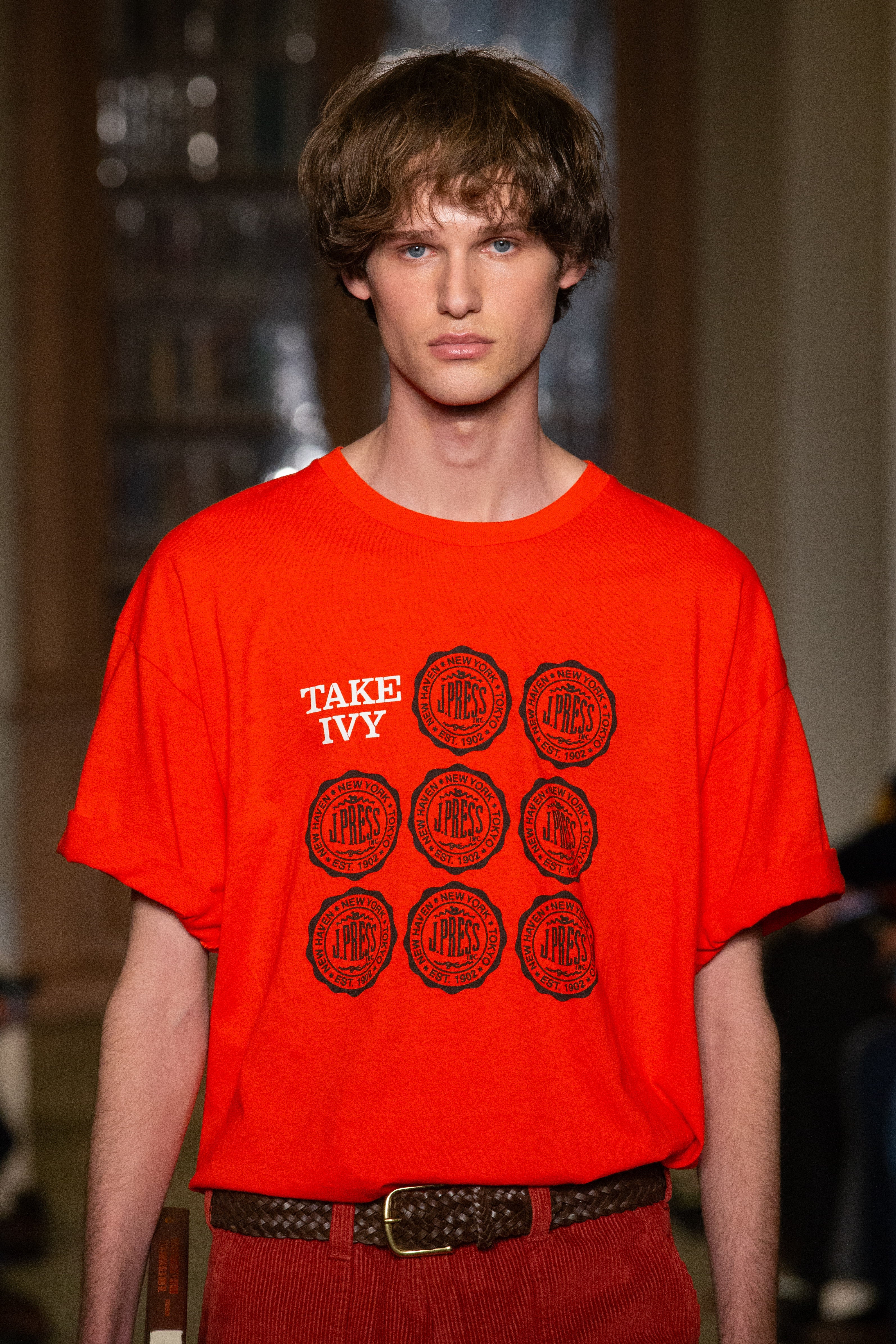 テイク・アイビー Made-in-USA Orange Take Ivy T-Shirt