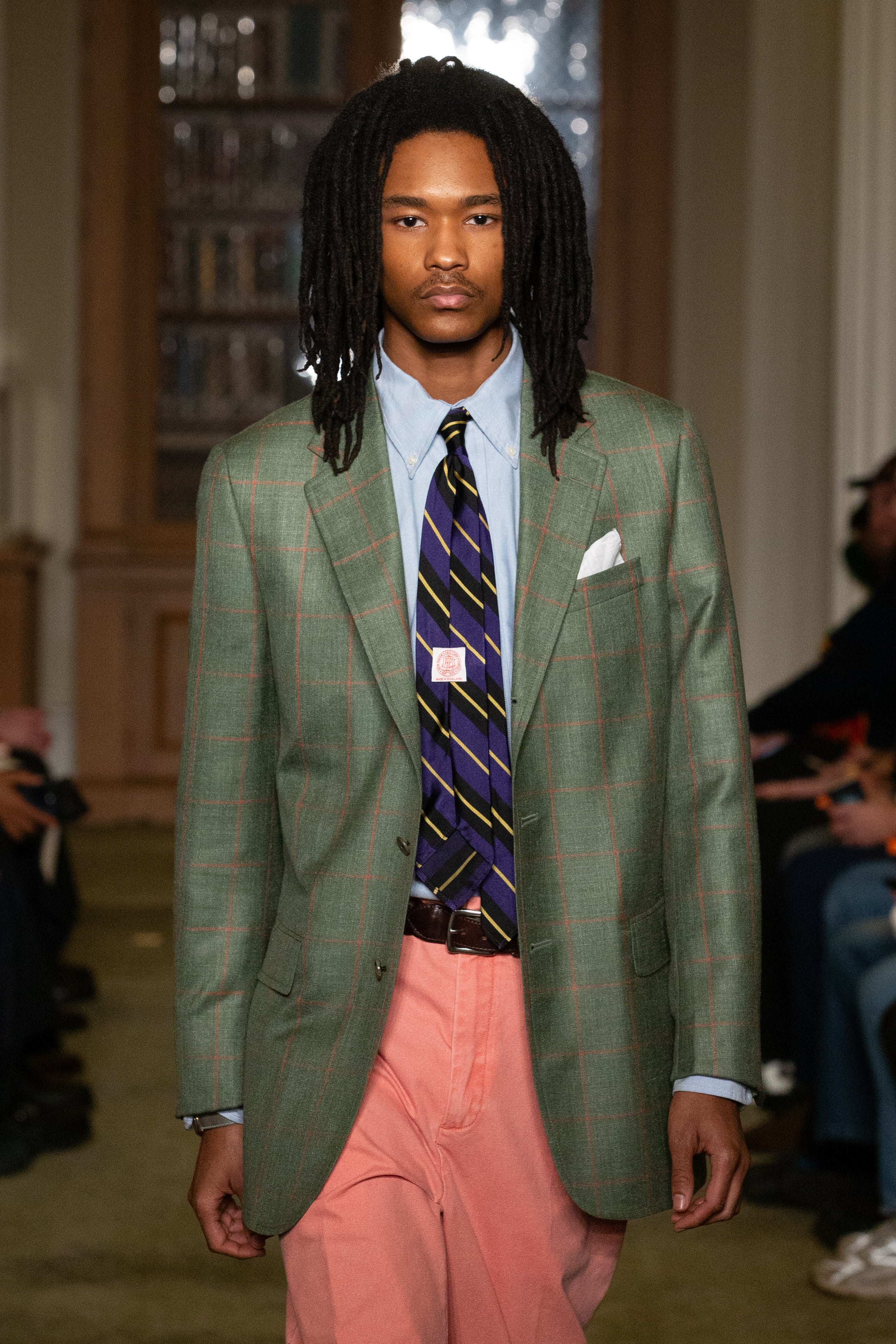 Made-in-Canada Green Windowpane Wool-Silk Sport Coat