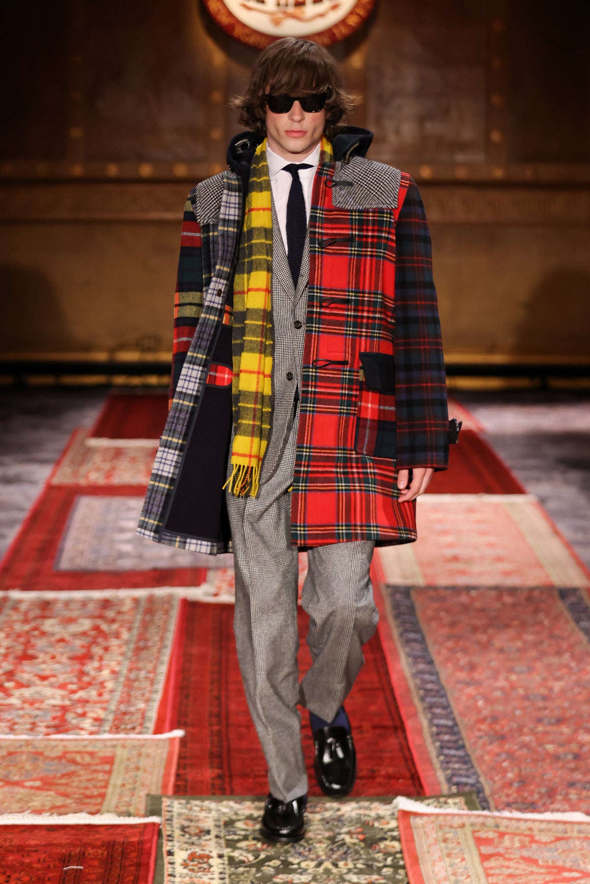 Made-in-England Fun Tartan Classic Morris Duffle Coat