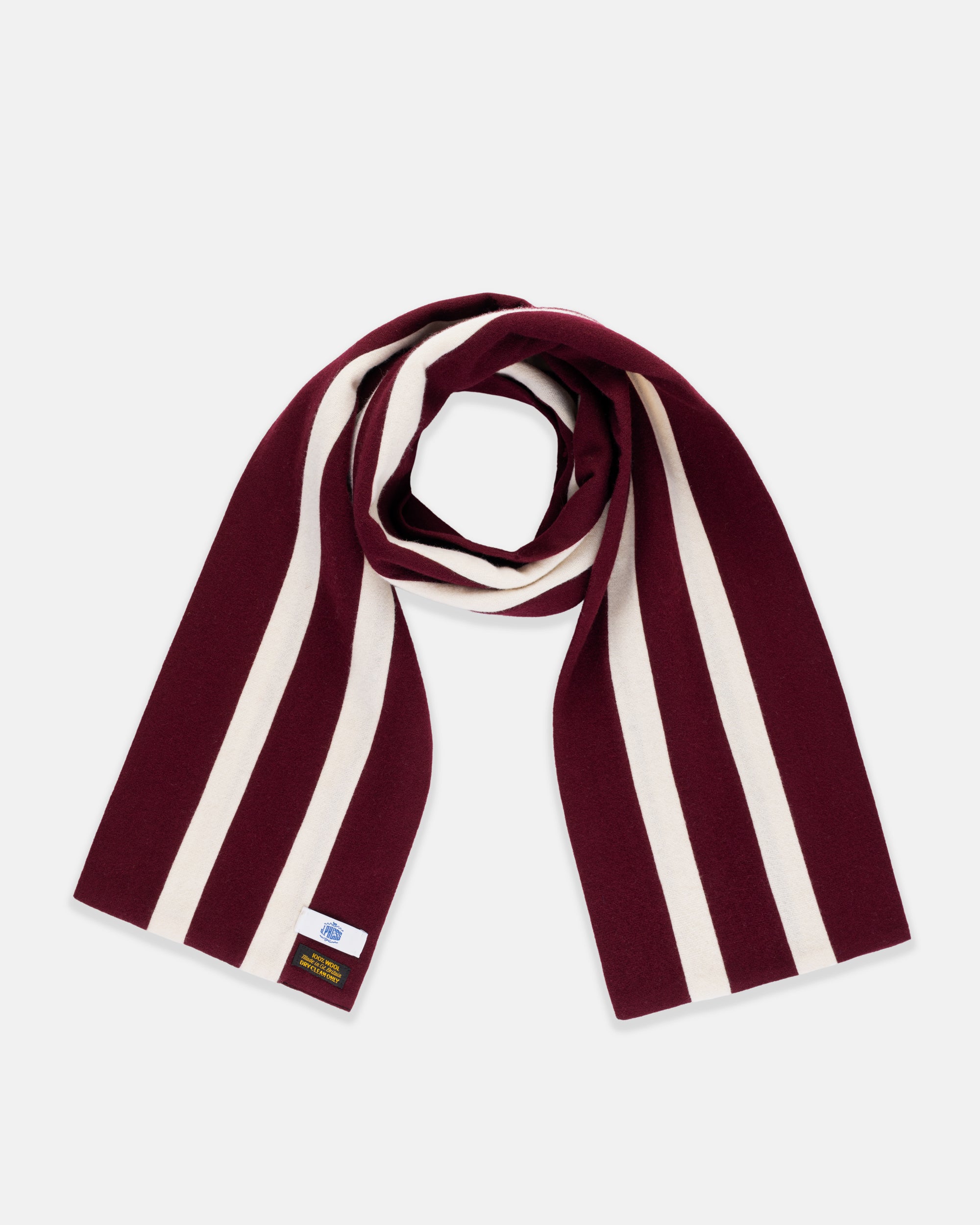 小物 AEAE STRIPE TASSEL MUFFLER BURGUNDY 에이이에이이 스트라이프 테슬 머플러 버건디 | AEAE | KREAM