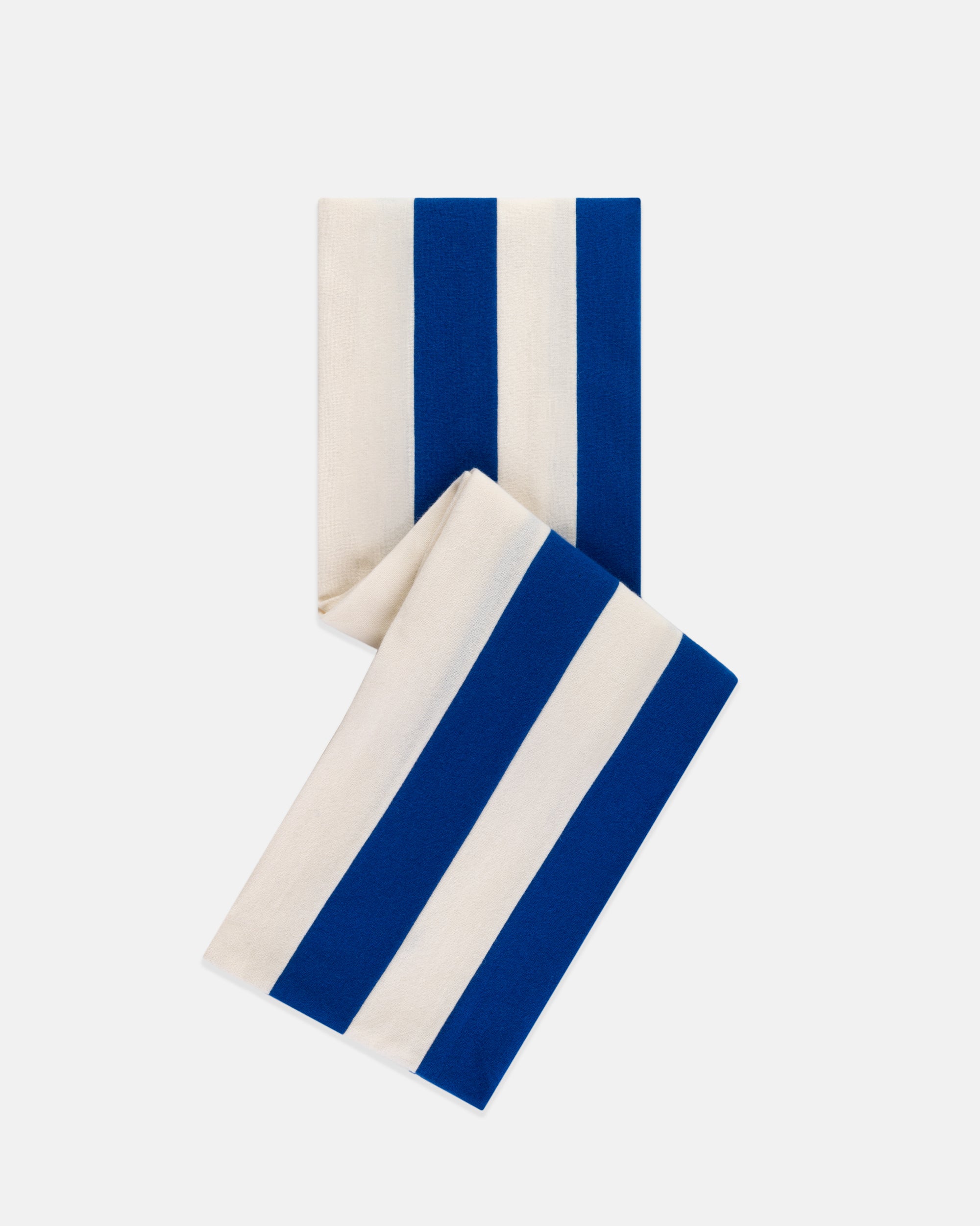 Made-in-England White & Royal Wool Schoolboy Muffler